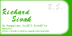 richard sivak business card